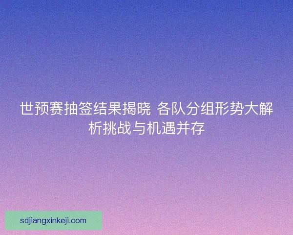 世预赛抽签结果揭晓 各队分组形势大解析挑战与机遇并存