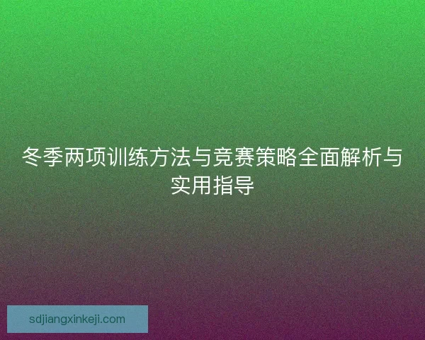 冬季两项训练方法与竞赛策略全面解析与实用指导